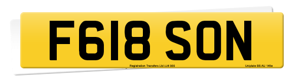 Registration number F618 SON